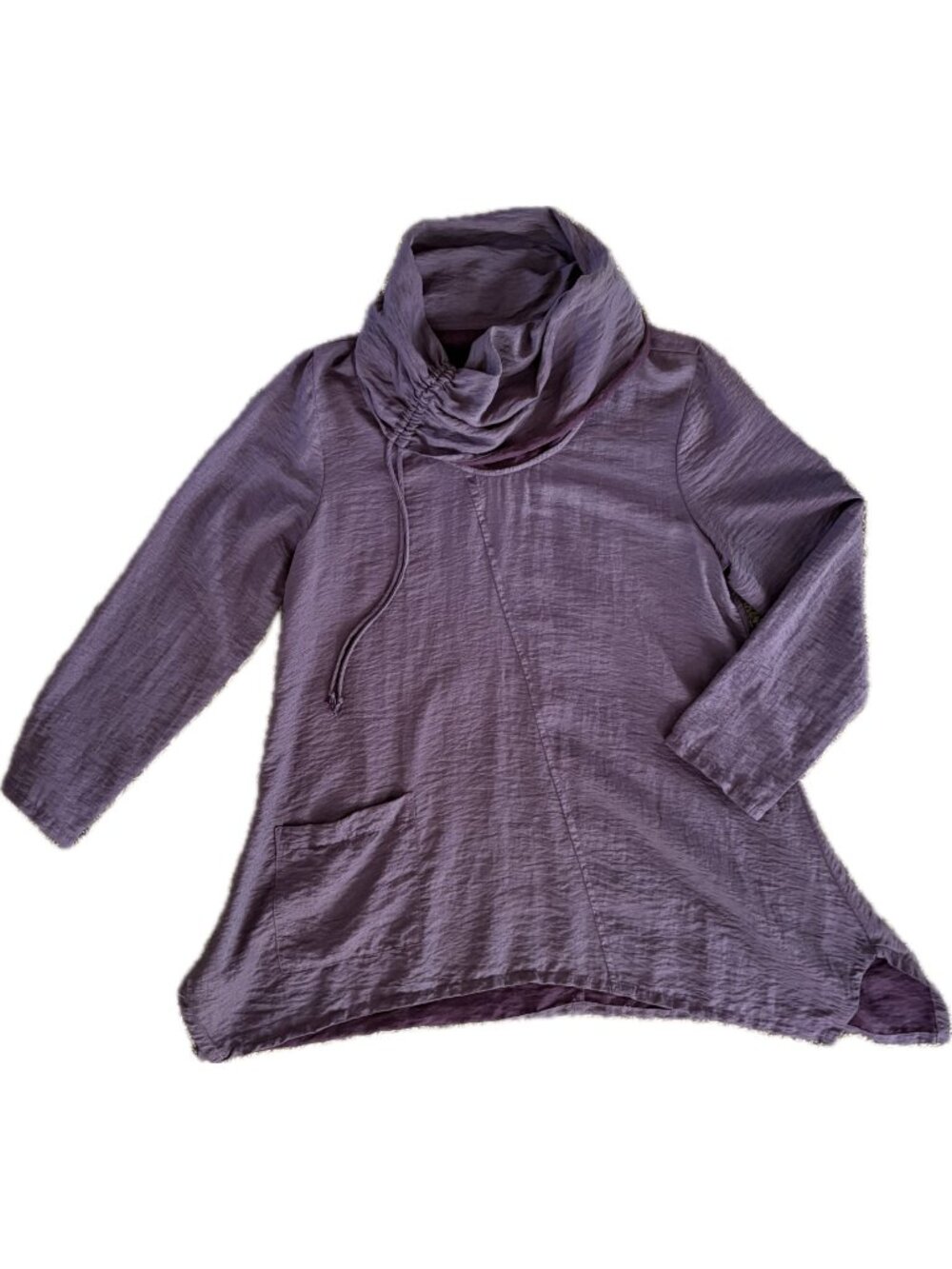 Et Lois S/M Lagenlook Tunic Cowl Neck Oversized Art To Wear Purple Top Shirt